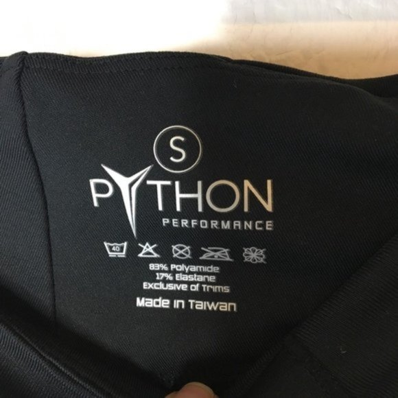 Python Performance Black Capris Leggings Small 641 - Picture 6 of 6
